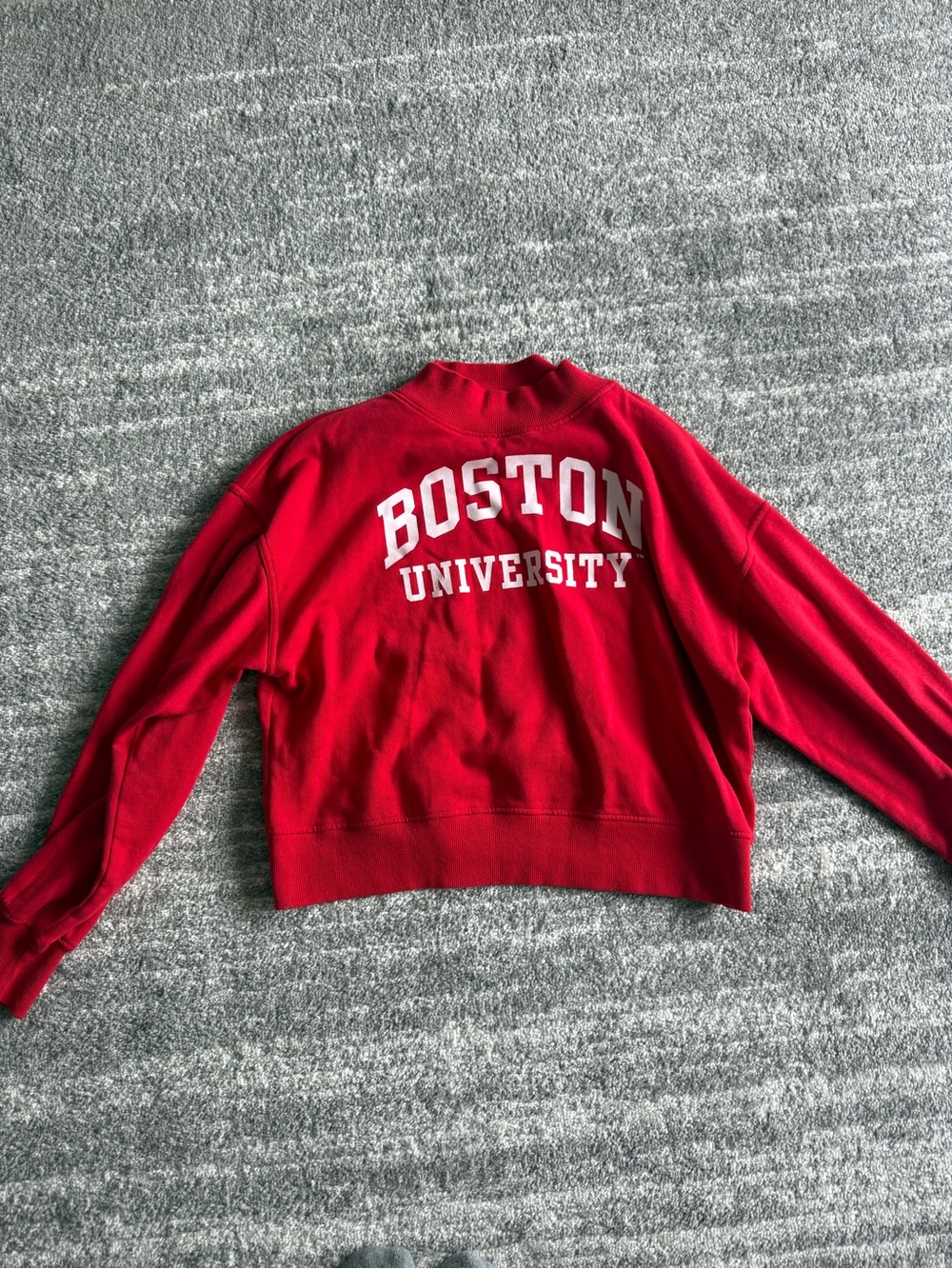 Boston University Red Cropped Sweatshirt